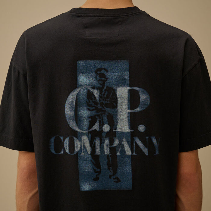 C.P. Company - Back Print T-Shirt in Total Eclipse - Nigel Clare