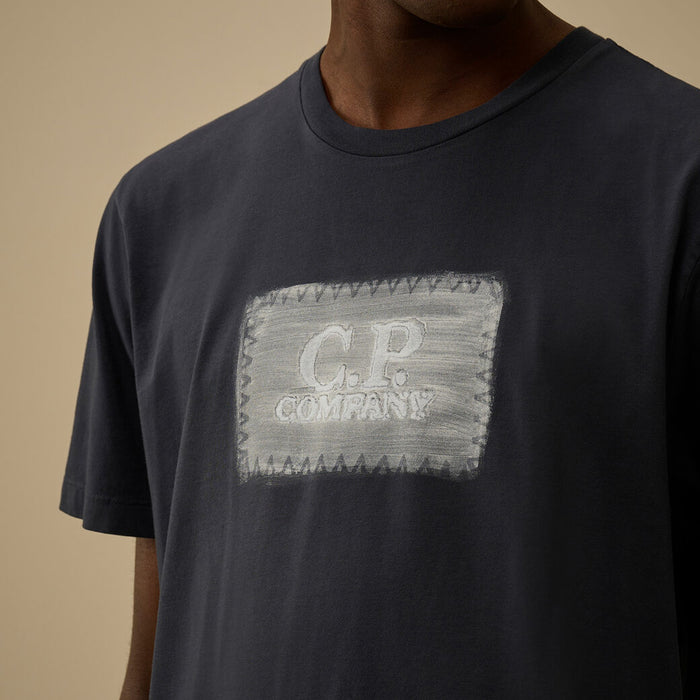C.P. Company - Chest Print T-Shirt in Midnight Navy - Nigel Clare