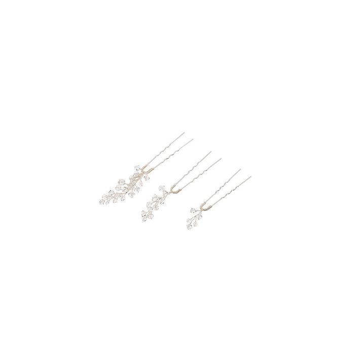 Crystal Foilage Hair Pin 3 Set - Accessory - POIRIER