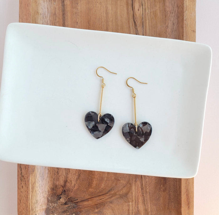Dangle heart earrings