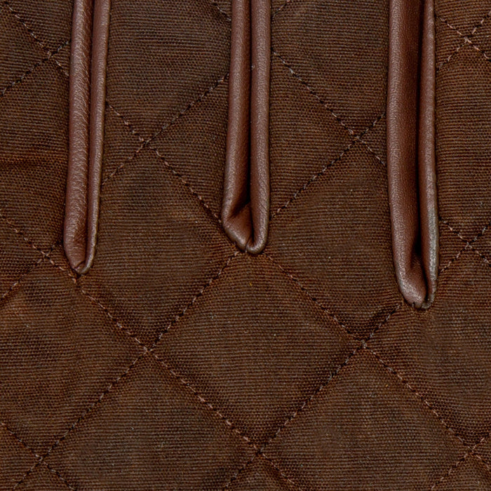 DENTS BRUTON Men's Water-Resistant Lined Leather Gloves with Waxed Cotton Quilting