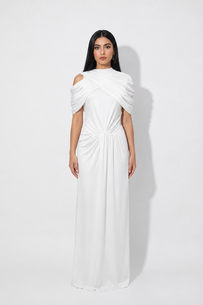Draped One-Shoulder Maxi Dress - Grace