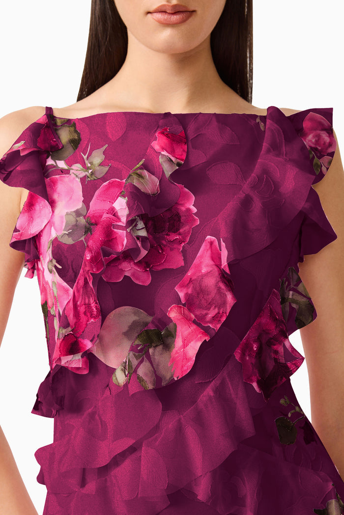 Eleanora Sleeveless Ruffle Gown - Dress - Elliatt