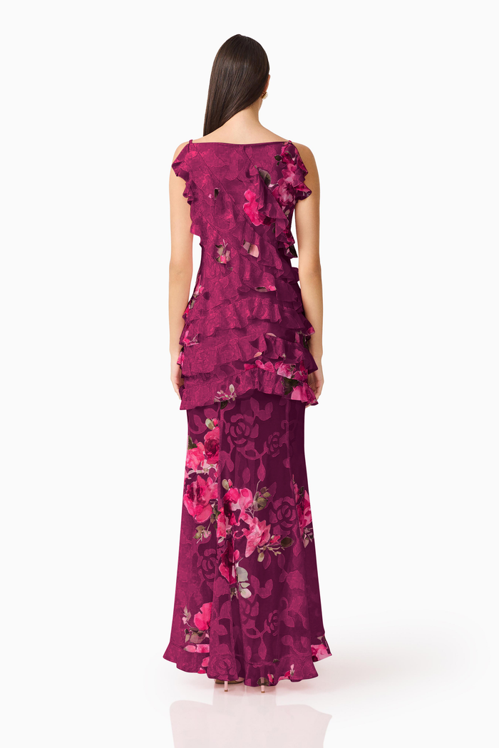 Eleanora Sleeveless Ruffle Gown - Dress - Elliatt