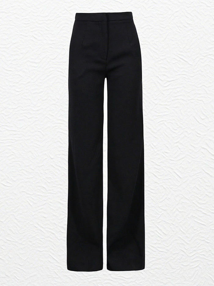 embellished shoulder tailored blazer and flared pants set – ELIANA