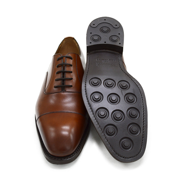 FACTORY SECOND Berwick 1707 Straight Cap Oxford (5217) Cuero (Tan) Dainite *mismatched size*
