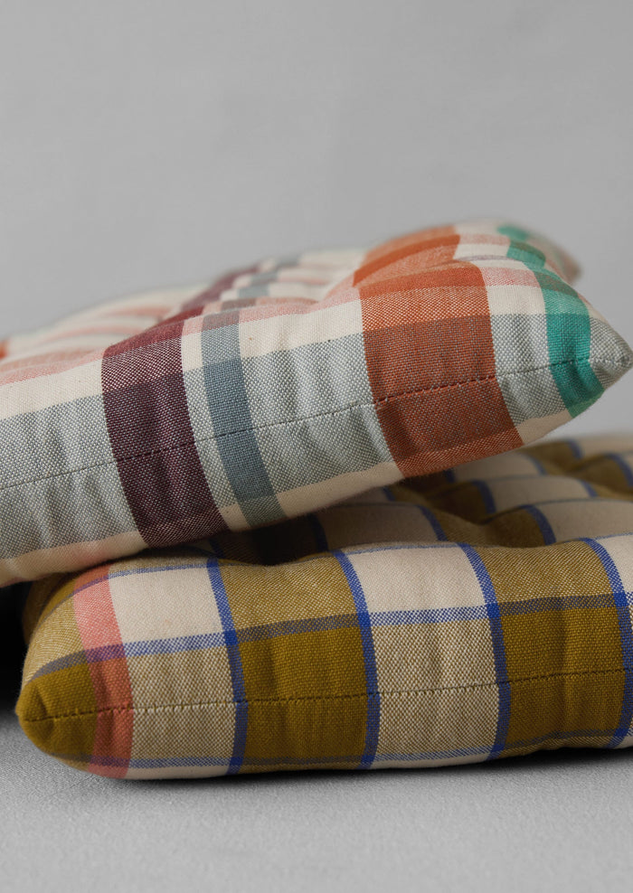 Fiesta Check Chair Cushion | Spice Multi