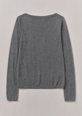 Fine Wool Cashmere Sweater | Grey Melange