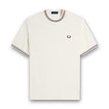 Fred Perry - Ribbed Jersey T-Shirt in Ecru - Nigel Clare