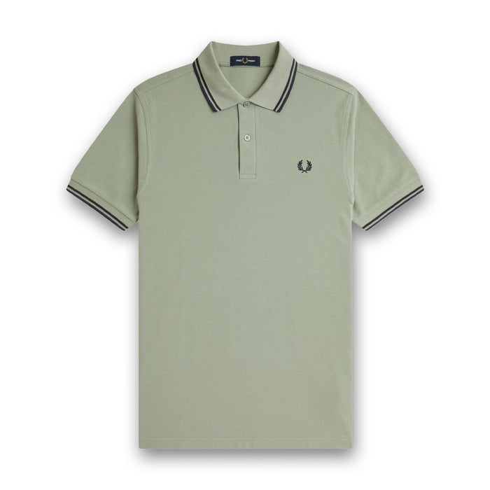 Fred Perry - Twin Tipped Polo in Bay Leaf - Nigel Clare
