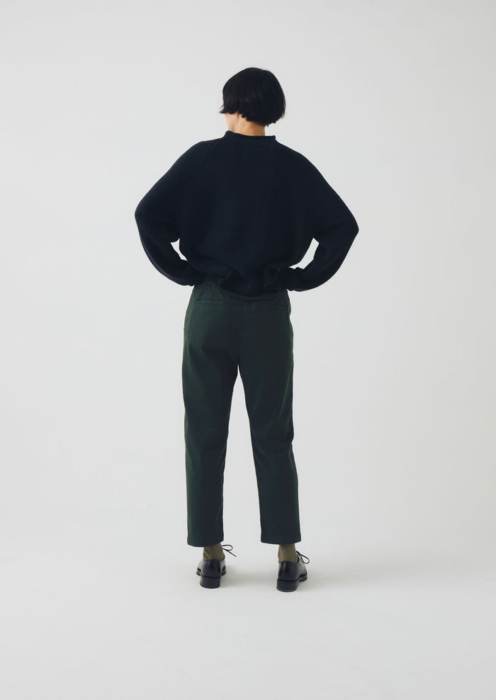 Gabi Cotton Pull On Trousers | Pine