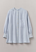 Garment Dyed Linen Oversized Shirt | Egg Blue