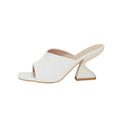 geometric sculpted heel mule sandal – LUMINA