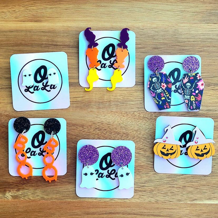 Halloween acrylic earrings
