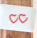 Heart acrylic hoops SS 11.30