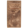Hooey Dalton Smooth Brown Boot Stitching Rodeo Wallet