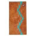 Hooey "Tonkawa" Rodeo Hooey Wallet Tan w/Turquoise Aztec