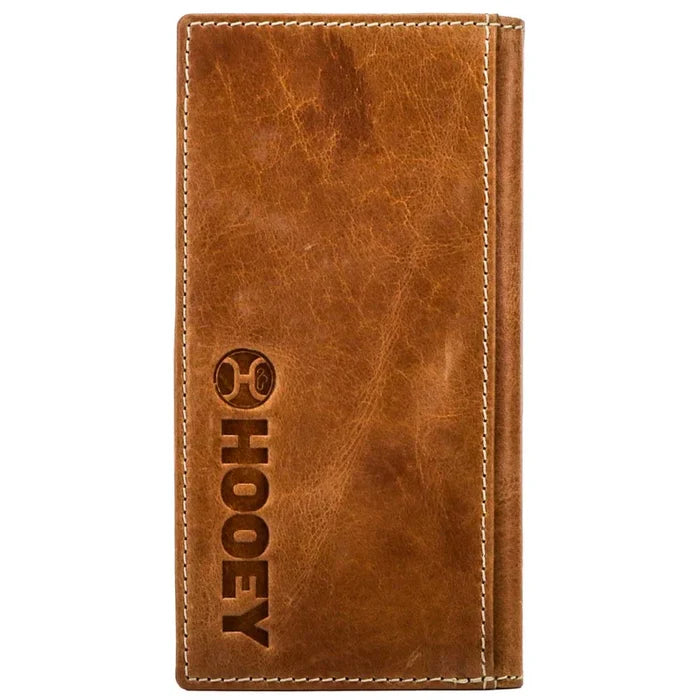 Hooey "Tonkawa" Rodeo Hooey Wallet Tan w/Turquoise Aztec