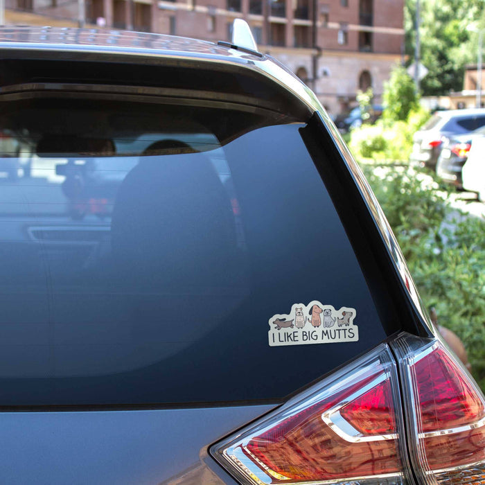 I Like Big Mutts Vinyl Decal - Funny Dog Sticker