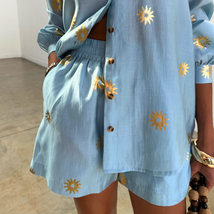 Ice Blue Sun Elissa Shorts
