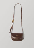 Kate Sheridan Mini Pop Leather Bag | Brown Gloss
