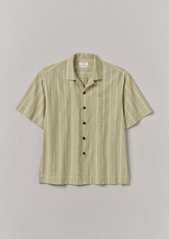 Kite Stripe Cotton Shirt | Olive