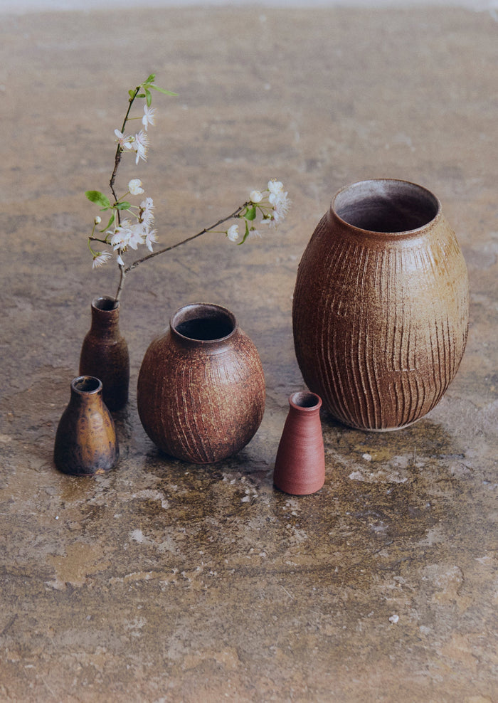 Laerke Moller Hansen Bud Vase | Brown/Olive