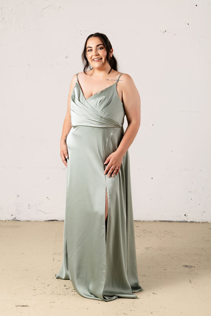 Lila Satin Dress - Dress - JOUNE