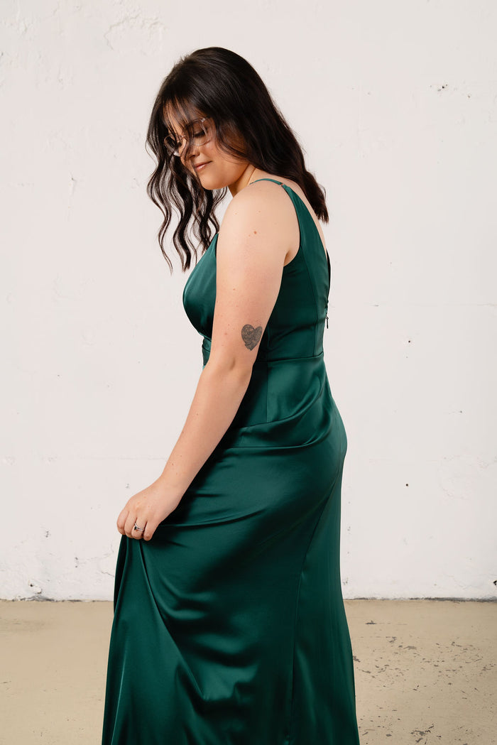 Lila Satin Dress - Dress - JOUNE