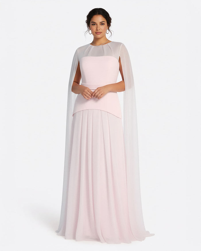 Long Sleeve Multi-Layer Dress - BLUSH-1