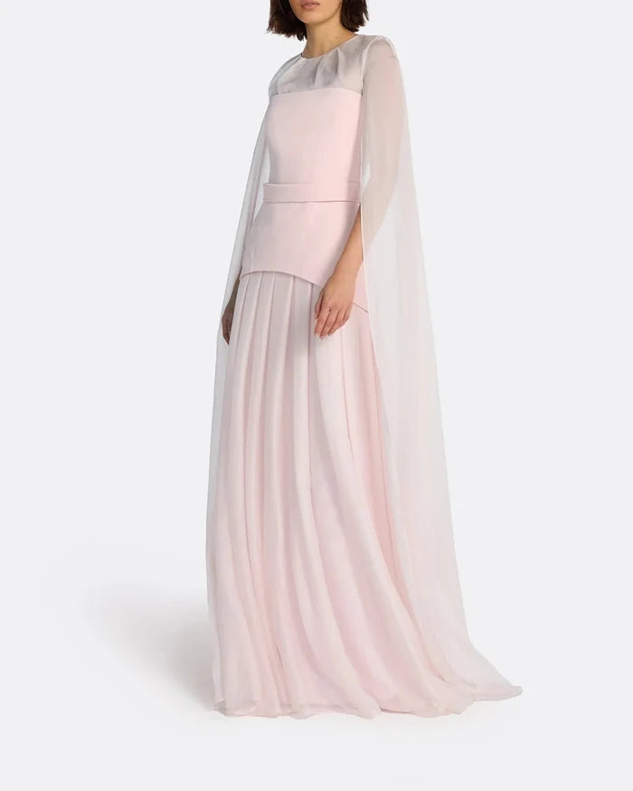 Long Sleeve Multi-Layer Dress - BLUSH-1