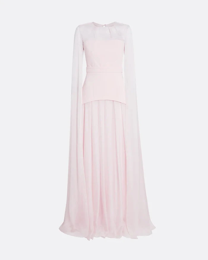 Long Sleeve Multi-Layer Dress - BLUSH-1