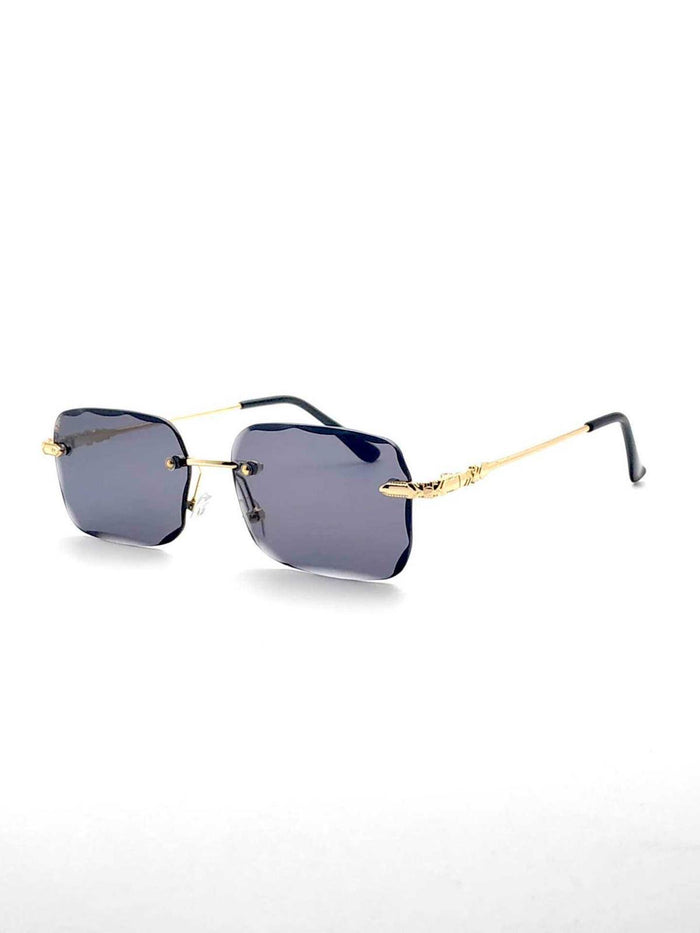 Lunettes Vibe Retro – Verres Gris & Or Ciselé