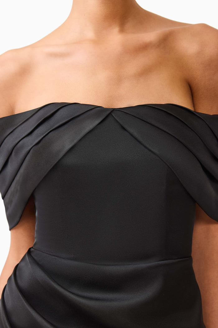 Manon Off The Shoulder Gown Black - Dress - Elliatt