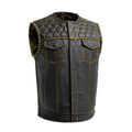 Men's Hornet Vest: Features:True to sizeClub style with roll-up collar, covered snaps and cropped center zipperHoney comb qui