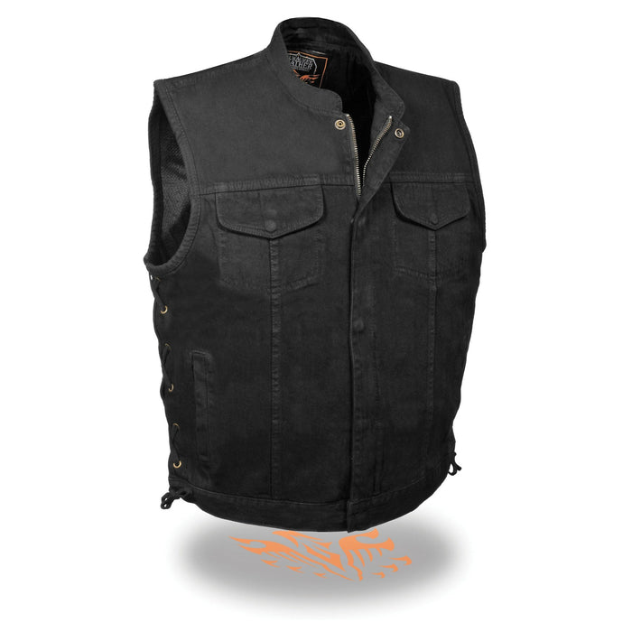 Men's Laced Denim Club Vest: Features:

Men's Side Lace Denim Club Style Vest w/ Hidden Zipper
14