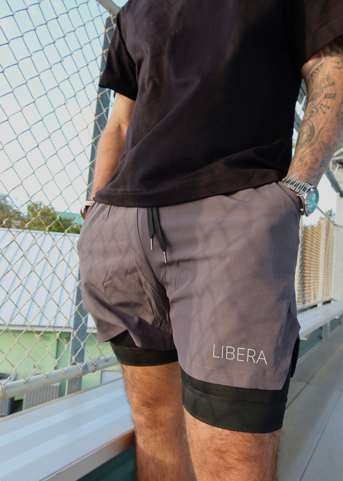 MOMENTUM Mens Shorts - STEEL GREY