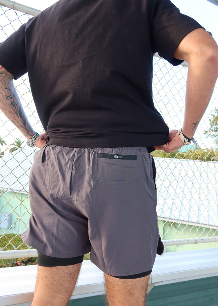 MOMENTUM Mens Shorts - STEEL GREY