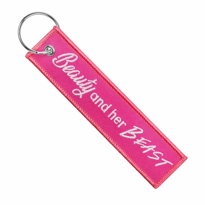 Motorcycle Key Chain - Beauty And Her Beast Pink: Dimensions: 4