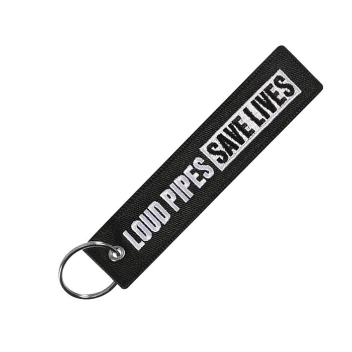 Motorcycle Key Chain - Loud Pipes Save Lives: Dimensions: 4