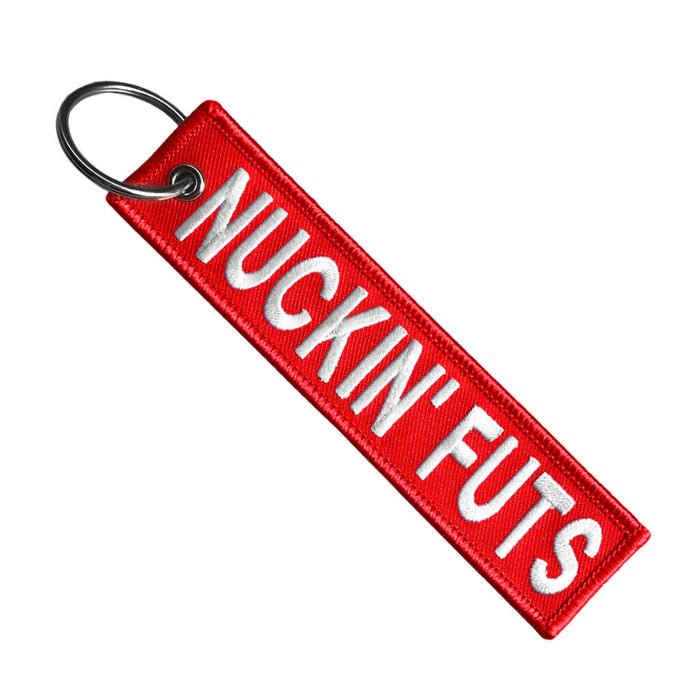 Motorcycle Key Chain - Nuckin Futs Red: Dimensions: 4