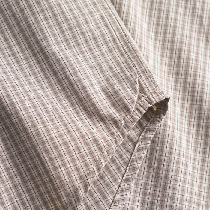 Norse Projects - Algot Poplin Check Shirt in Walnut - Nigel Clare