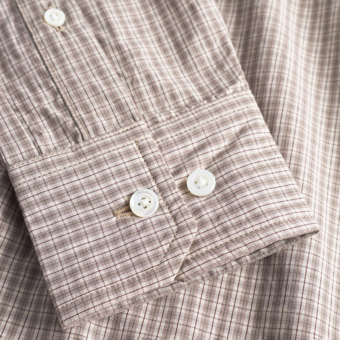 Norse Projects - Algot Poplin Check Shirt in Walnut - Nigel Clare