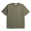 Norse Projects - Organic Norse Logo Print T-Shirt in Olive Night - Nigel Clare