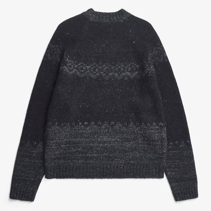 Norse Projects - Ulf Fairisle Sweater in Grey Melange - Nigel Clare