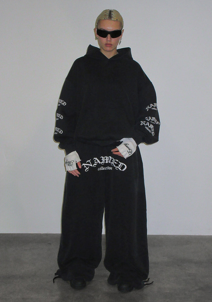 OLD ENGLISH OVERSIZED SWEATPANTS WASHED CHARCOAL