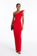 one-shoulder column gown with sculptural strap – ROSALIA