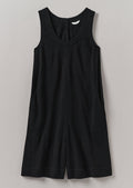 Organic Cotton Jersey Short Jumpsuit | Washed Black