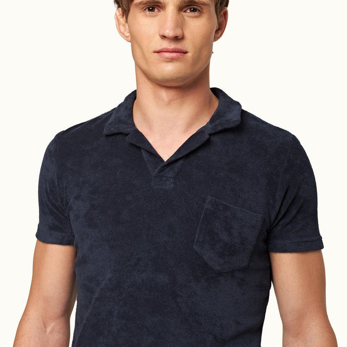 Orlebar Brown - Terry Polo in Navy - Nigel Clare