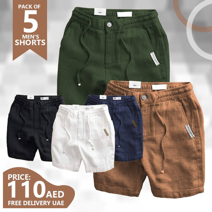 PACK OF 5 MEN'S CARGO SHORTS